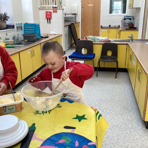 We made honey biscuits (and ate them!) to celebrate Rosh Hashanah.