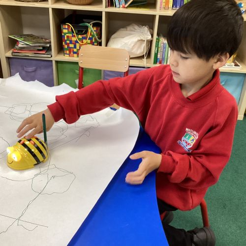 Mark making in different ways.